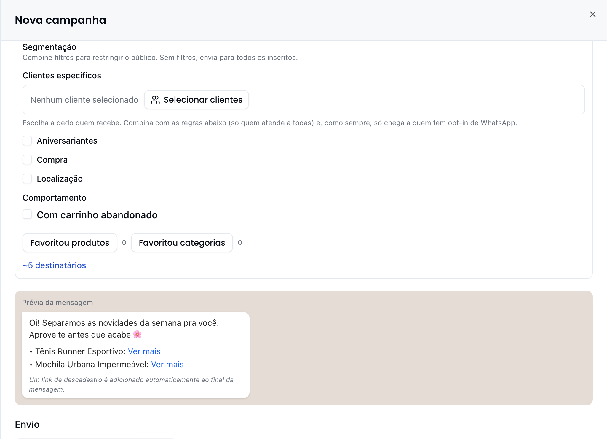 Campanhas de WhatsApp na Belion